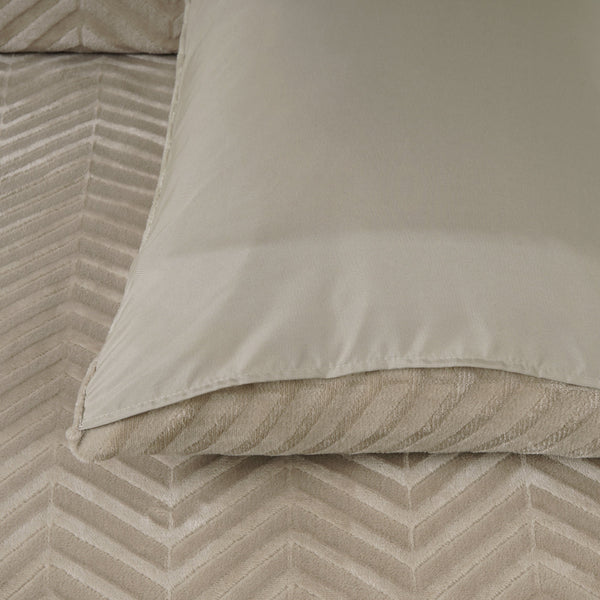 Bettbezug - Chevron Teddy Taupe