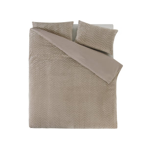 Bettbezug - Chevron Teddy Taupe