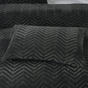 Bettbezug - Chevron Teddy Anthrazit