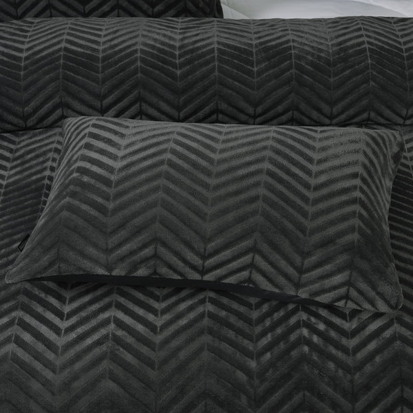 Bettbezug - Chevron Teddy Anthrazit