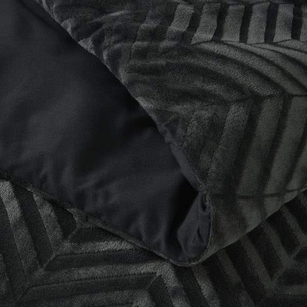 Bettbezug - Chevron Teddy Anthrazit