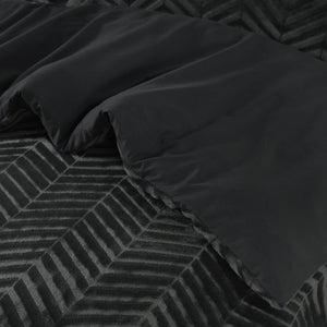 Bettbezug - Chevron Teddy Anthrazit