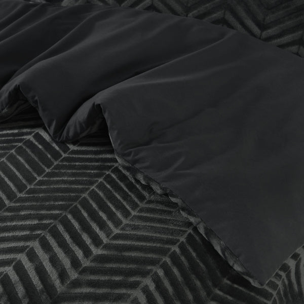 Bettbezug - Chevron Teddy Anthrazit