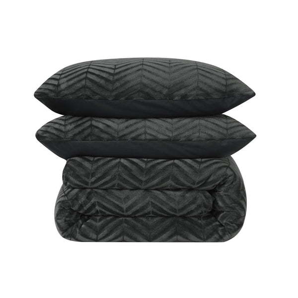 Bettbezug - Chevron Teddy Anthrazit