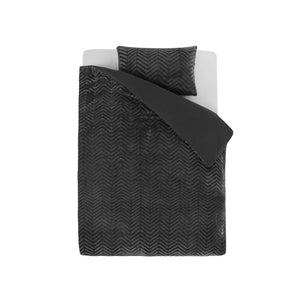 Bettbezug - Chevron Teddy Anthrazit