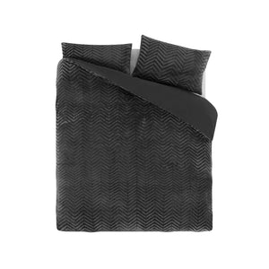 Bettbezug - Chevron Teddy Anthrazit