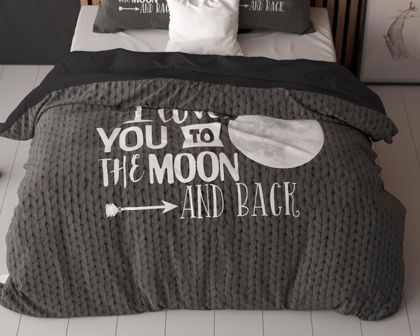 Bettbezug - Moon and Back Anthrazit