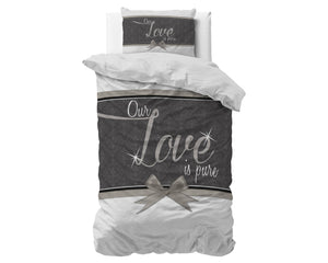 Bettbezug - Pure Love Grau