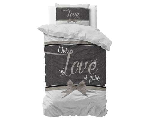 Bettbezug - Pure Love Grau