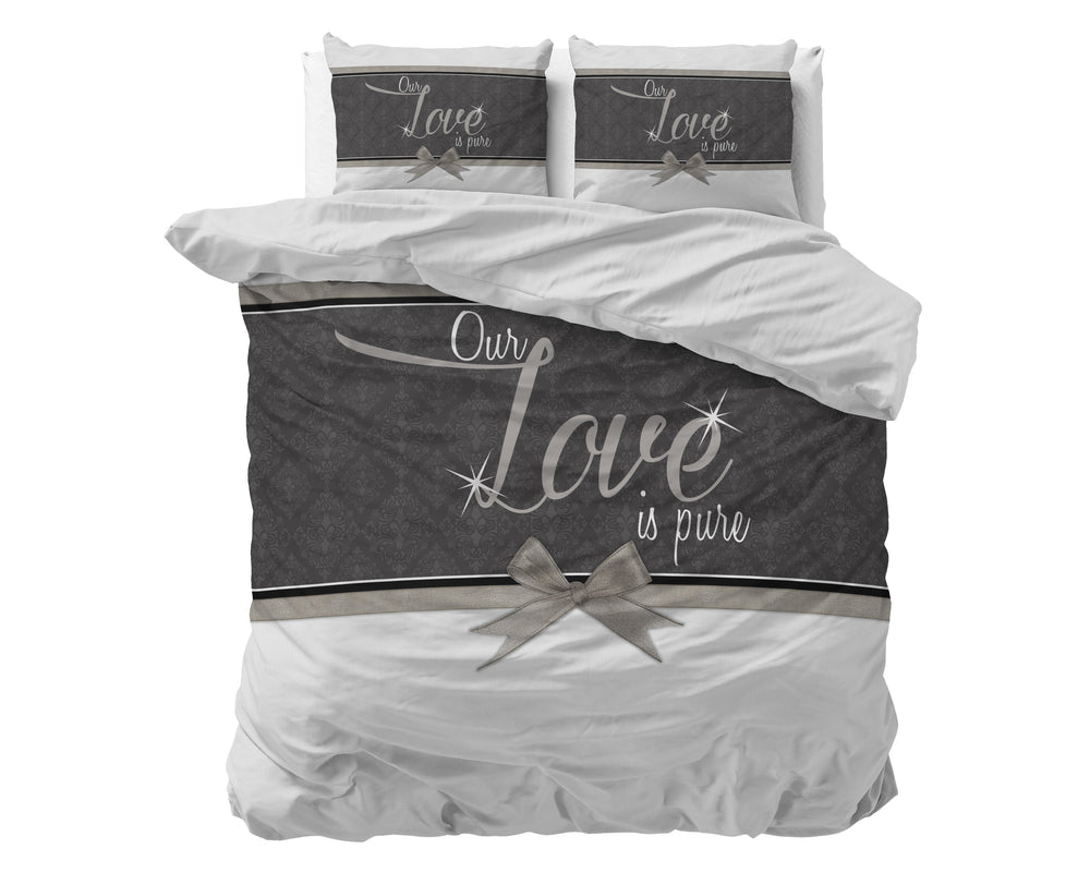 Bettbezug - Pure Love Grau