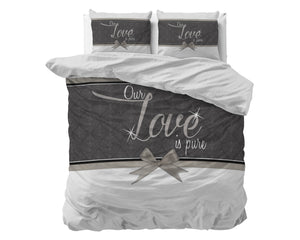 Bettbezug - Pure Love Grau