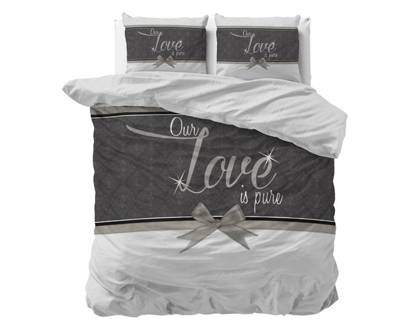 Bettbezug - Pure Love Grau