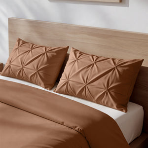 Bettbezug - Border Pintuck Mocha Moose