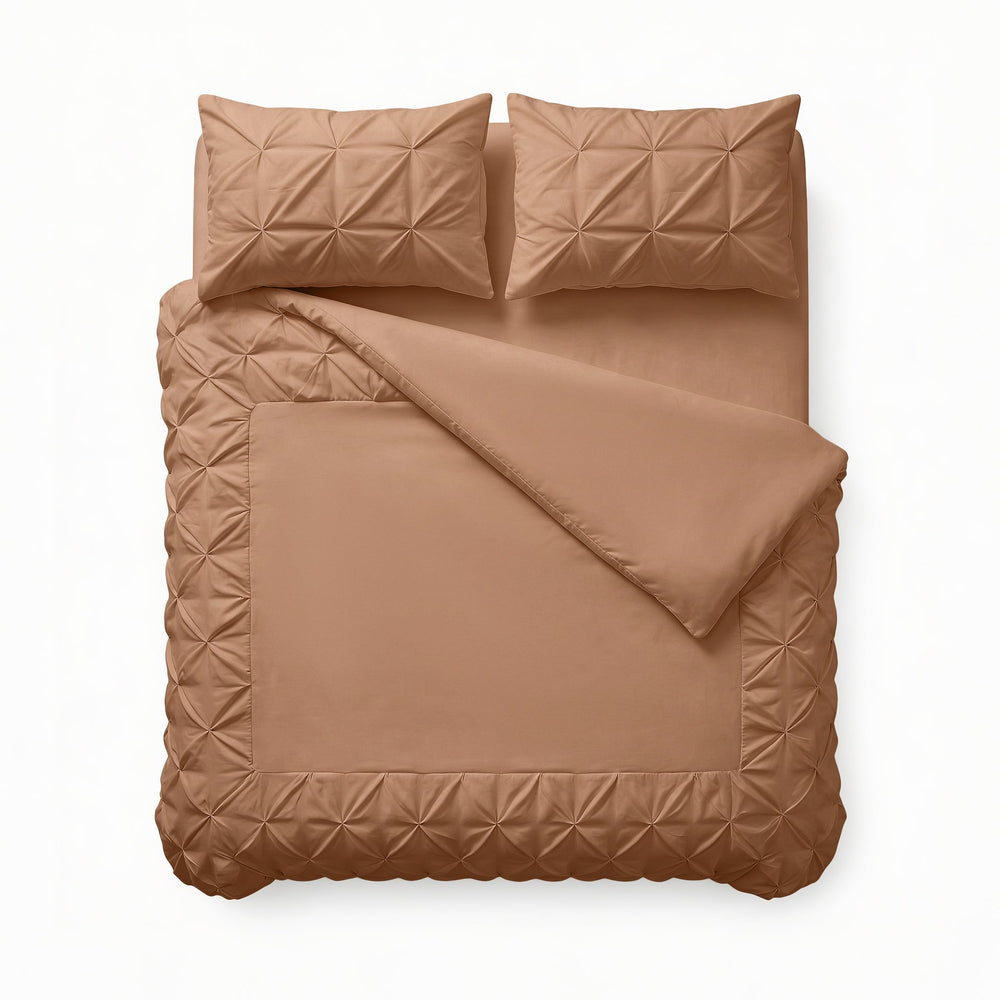 Bettbezug - Border Pintuck Mocha Moose