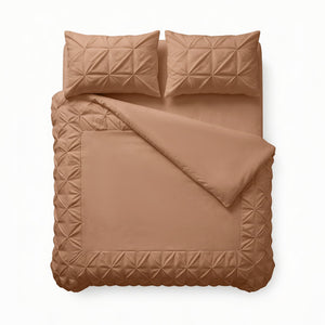 Bettbezug - Border Pintuck Mocha Moose