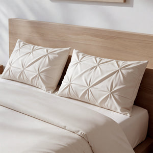 Bettbezug - Border Pintuck Beige