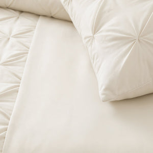 Bettbezug - Border Pintuck Beige