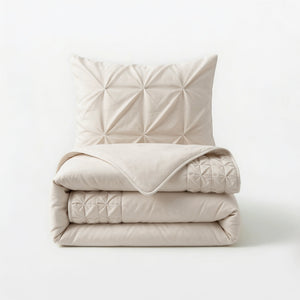 Bettbezug - Border Pintuck Beige
