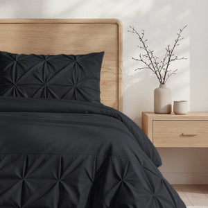 Bettbezug - Border Pintuck Schwarz