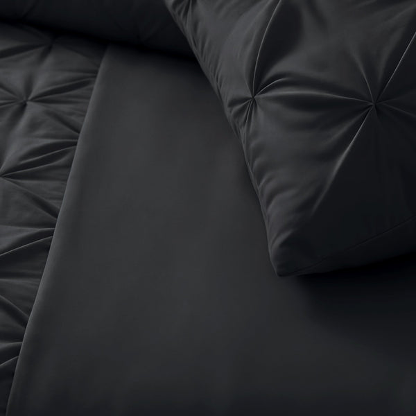Bettbezug - Border Pintuck Schwarz