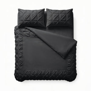 Bettbezug - Border Pintuck Schwarz