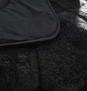 Bettdecke Ohne Bezug - Lazy Bettdecke Teddy Schwarz Mit Kissenbezügen