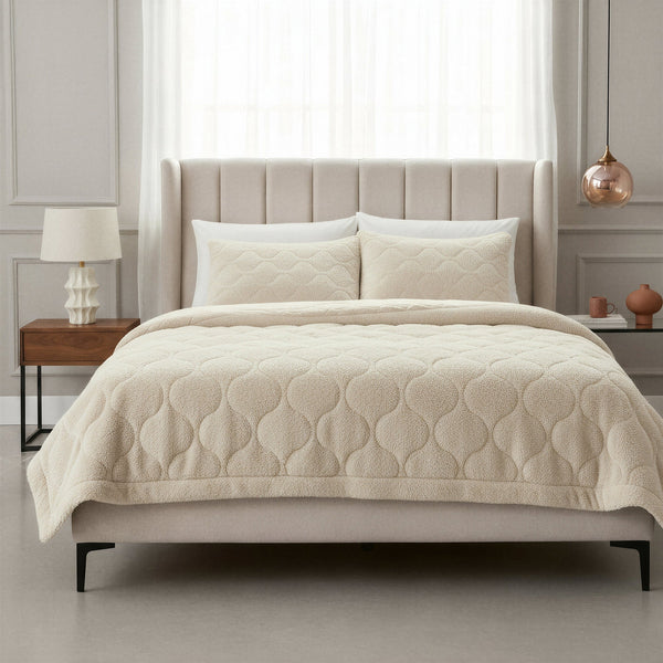 Bettdecke Ohne Bezug - Lazy Bettdecke Teddy Beige Mit Kissenbezügen