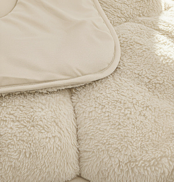 Bettdecke Ohne Bezug - Lazy Bettdecke Teddy Beige Mit Kissenbezügen
