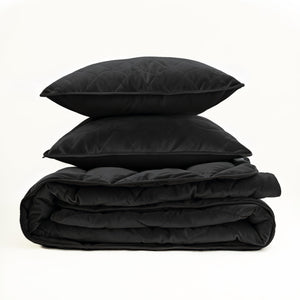 Bettdecke Ohne Bezug - Lazy Bettdecke Velvet Schwarz Mit Kissenbezügen