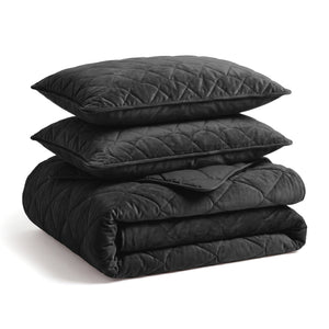 Bettdecke Ohne Bezug - Lazy Bettdecke Velvet Schwarz Mit Kissenbezügen
