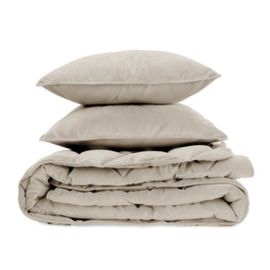 Bettdecke Ohne Bezug - Lazy Bettdecke Velvet Taupe/Grau Mit Kissenbezügen