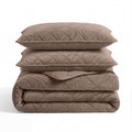 Bettdecke Ohne Bezug - Lazy Bettdecke Velvet Taupe/Braun Mit Kissenbezügen
