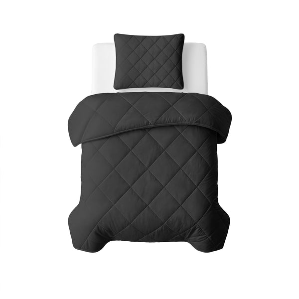 Bettdecke Ohne Bezug - Lileo Lazy Bettdecke Uni Schwarz Mit Kissenbezügen