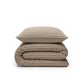 Bettdecke Ohne Bezug - Lazy Bettdecke Rib Premium Taupe Mit Kissenbezügen