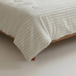 Bettdecke Ohne Bezug - Lazy Bettdecke Rib Premium Beige Mit Kissenbezügen
