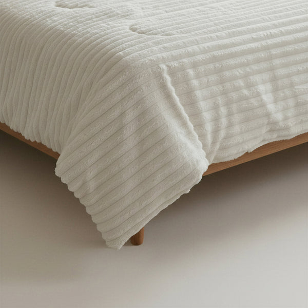 Bettdecke Ohne Bezug - Lazy Bettdecke Rib Premium Beige Mit Kissenbezügen