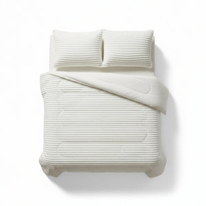 Bettdecke Ohne Bezug - Lazy Bettdecke Rib Premium Beige Mit Kissenbezügen