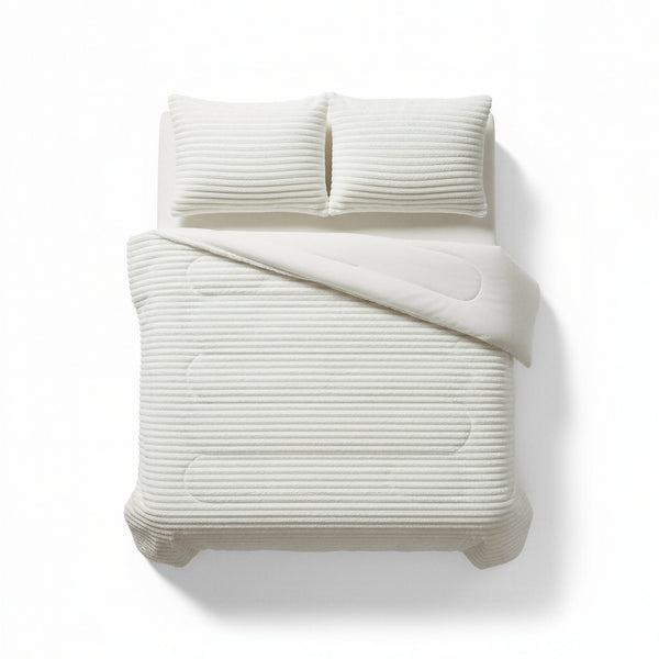Bettdecke Ohne Bezug - Lazy Bettdecke Rib Premium Beige Mit Kissenbezügen