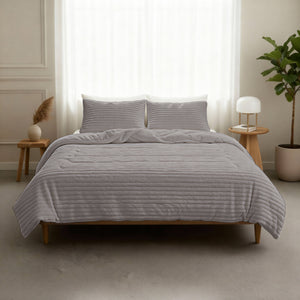 Bettdecke Ohne Bezug - Lazy Bettdecke Rib premium Taupe/Grau