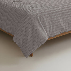 Bettdecke Ohne Bezug - Lazy Bettdecke Rib premium Taupe/Grau
