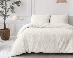 Bettdecke Ohne Bezug - Lazy Bettdecke Musselin Beige Mit Kissenbezügen (100% Baumwolle)