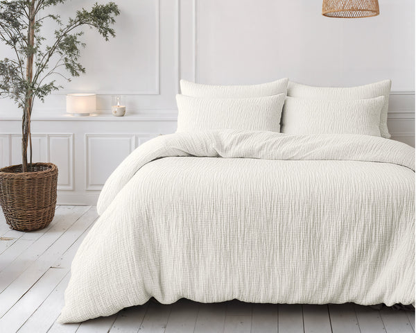 Bettdecke Ohne Bezug - Lazy Bettdecke Musselin Beige Mit Kissenbezügen (100% Baumwolle)