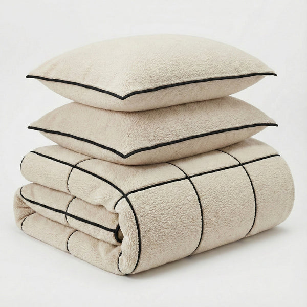 Bettbezug - Teddy Trim Beige