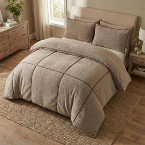 Bettbezug - Teddy Trim Taupe