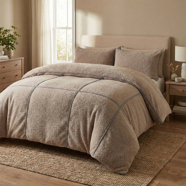 Bettbezug - Teddy Trim Donker Taupe
