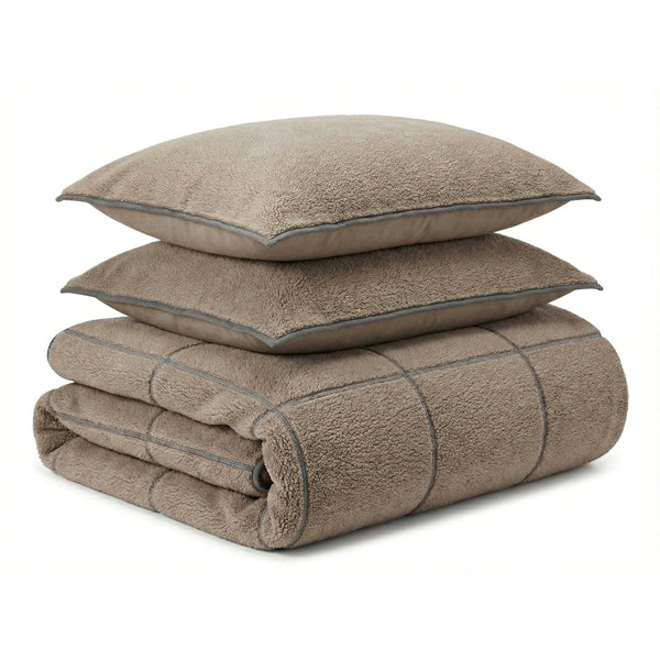 Bettbezug - Teddy Trim Donker Taupe