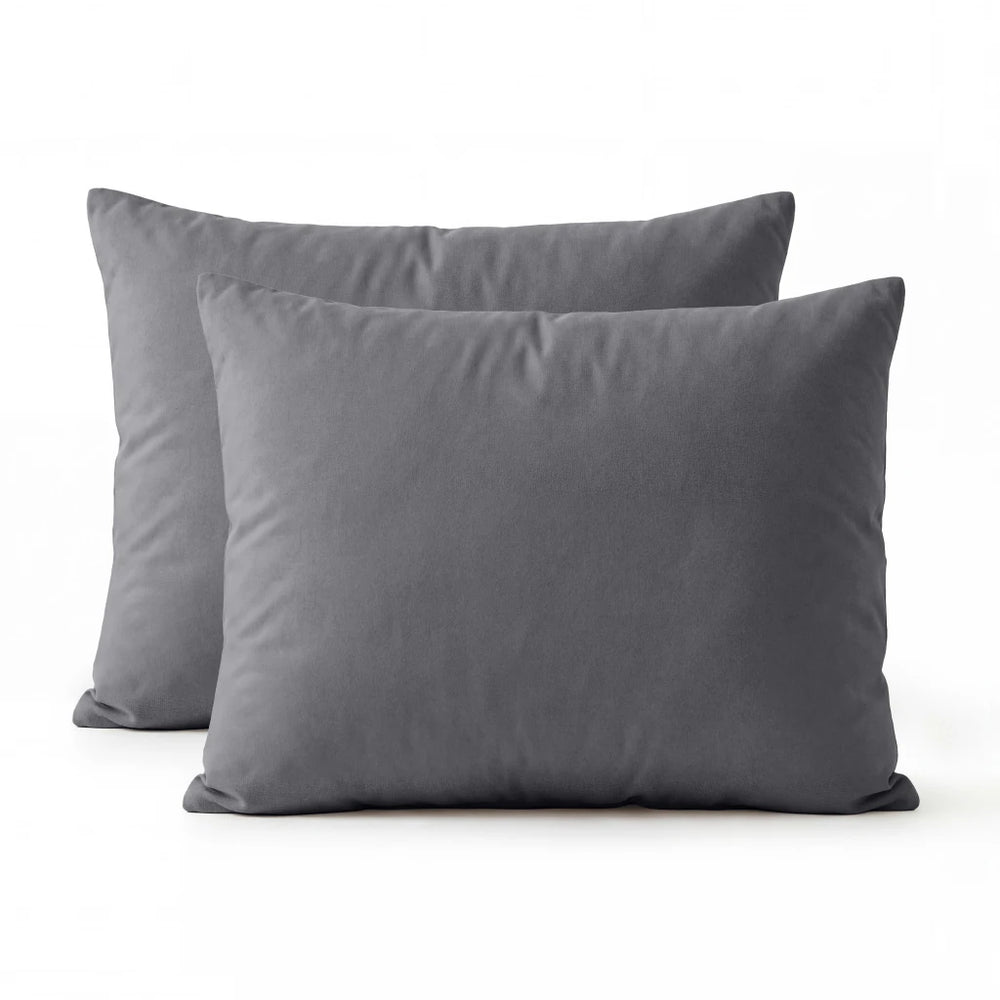 Lazy Kissenbezug Perkal 2er-Pack Anthrazit 60 x 70