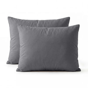 Lazy Kissenbezug Perkal 2er-Pack Anthrazit 60 x 70