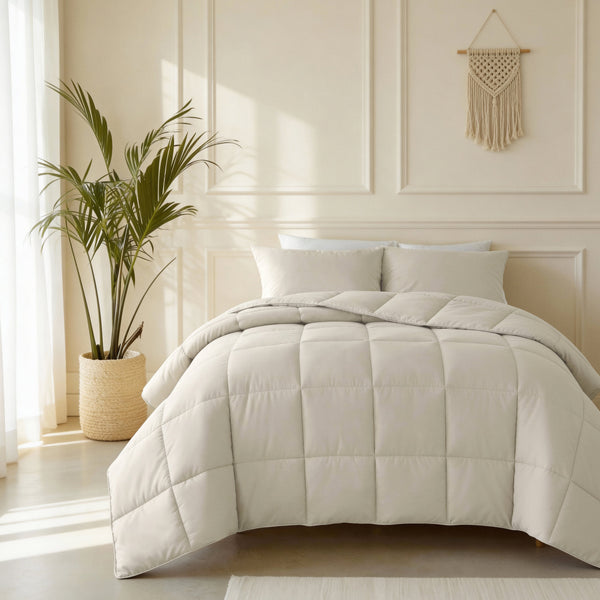 Bettdecke Ohne Bezug (100% Perkal-Baumwolle) Beige