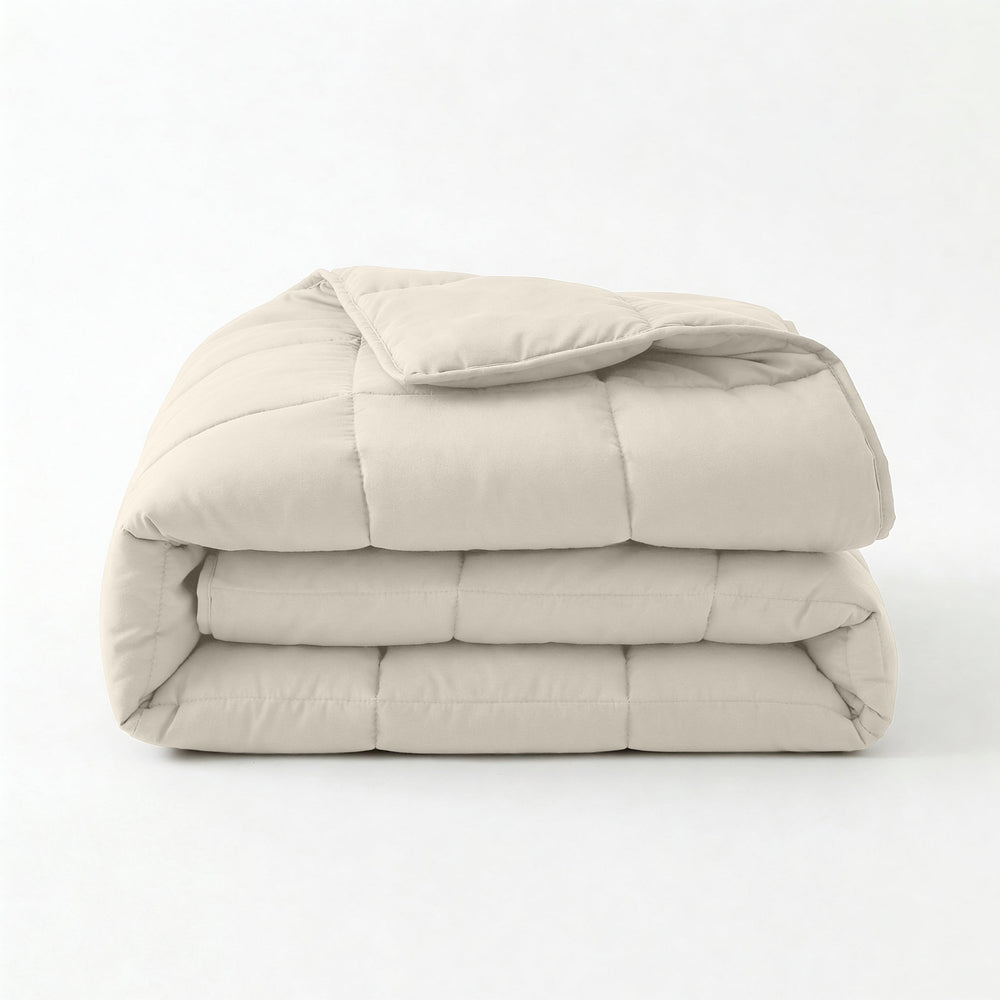 Bettdecke Ohne Bezug (100% Perkal-Baumwolle) Beige